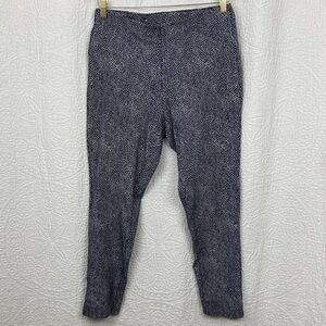 MICHAEL Michael Kors Navy and White Patterned Ankle Pant sz Medium